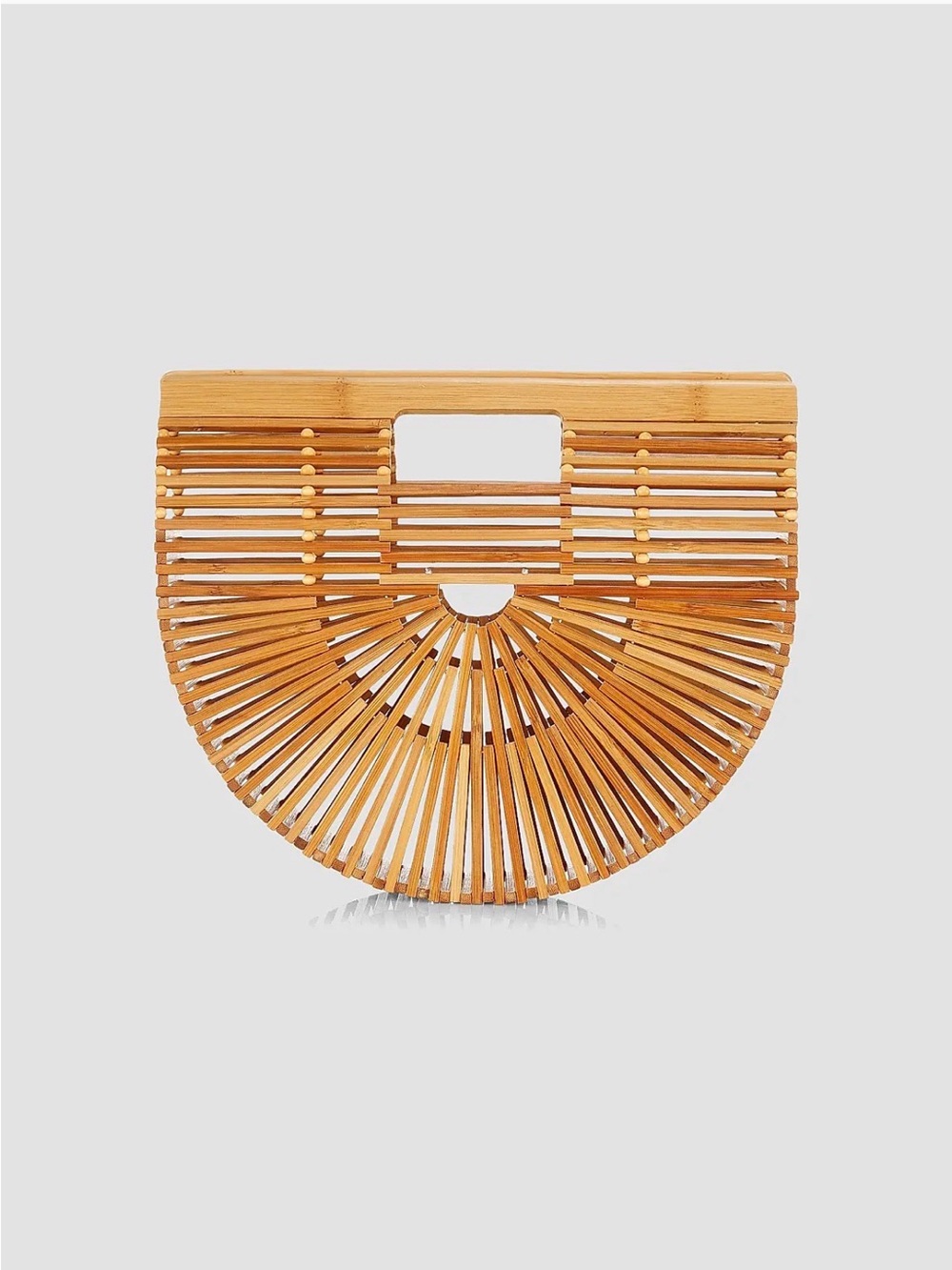 cult gaia Bamboo Arc Clutch in Natural